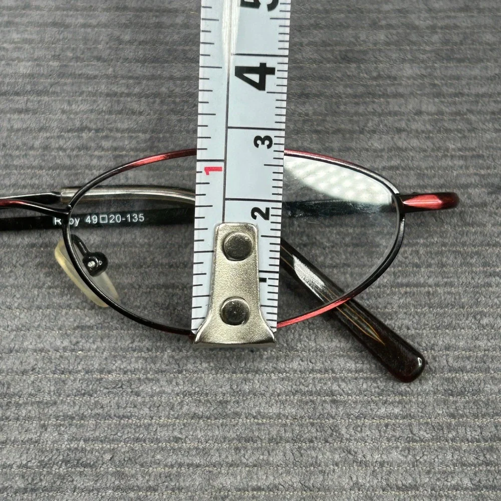 Calliope Collection Electra Ruby Oval Y2k Eyeglass Frames Burgundy Black